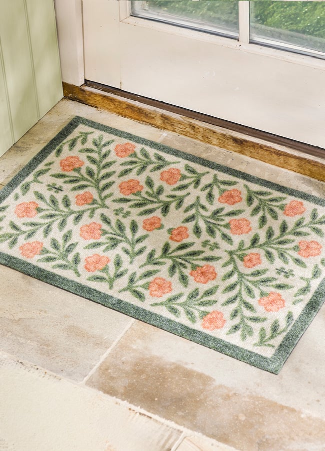 Floral style doormat
