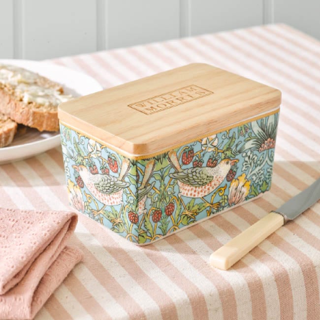 William Morris Strawberry Thief Butter Dish
