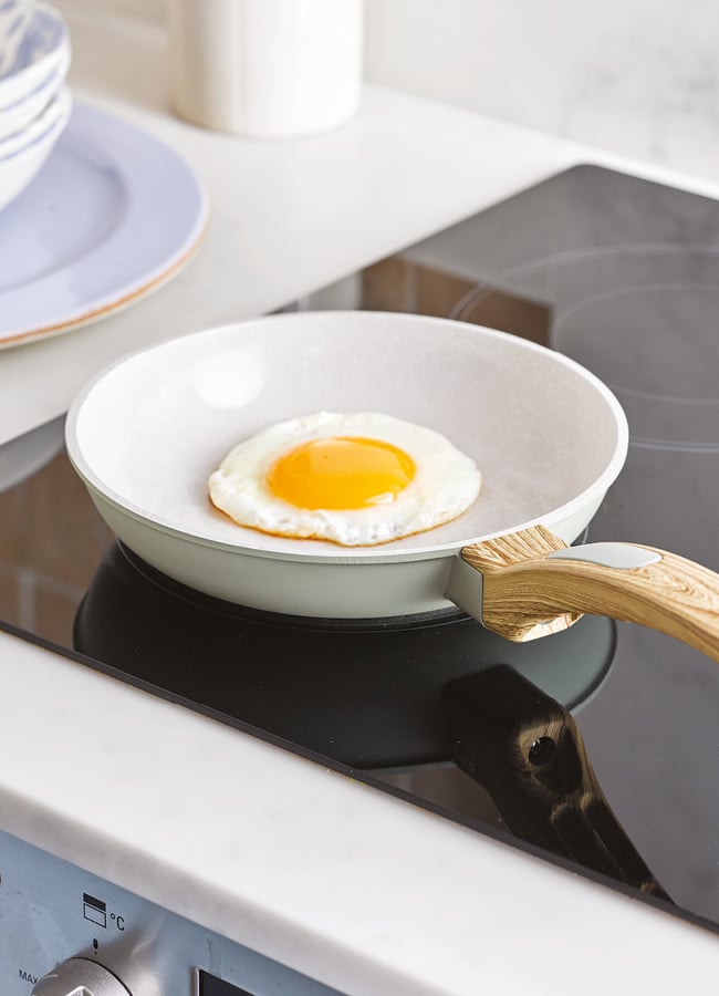 Mini frying pan with fried egg