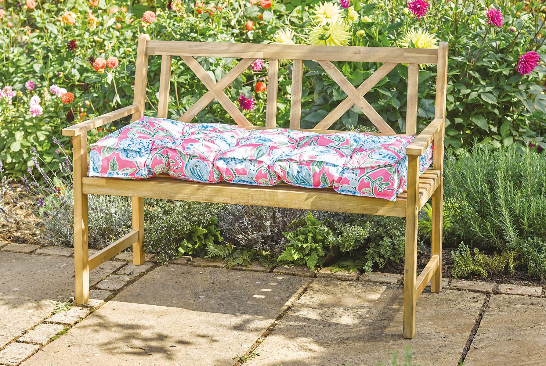 Wooden garden bench