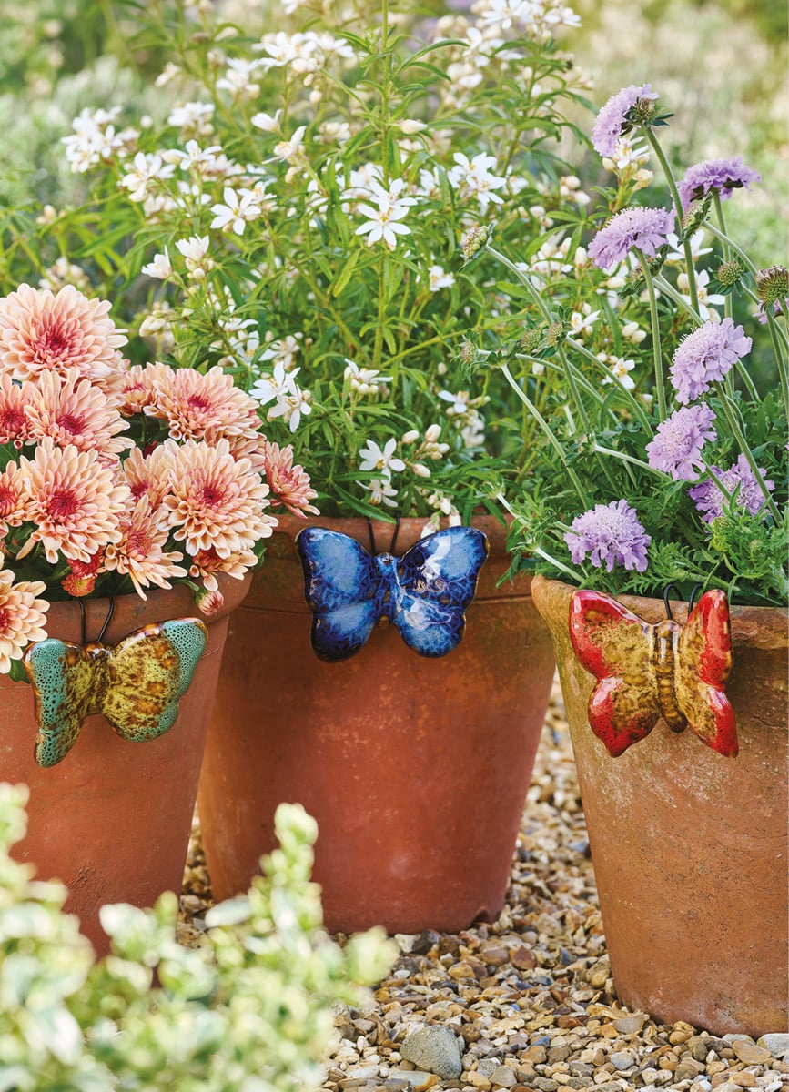 Set of 3 Butterfly Pot Hangers