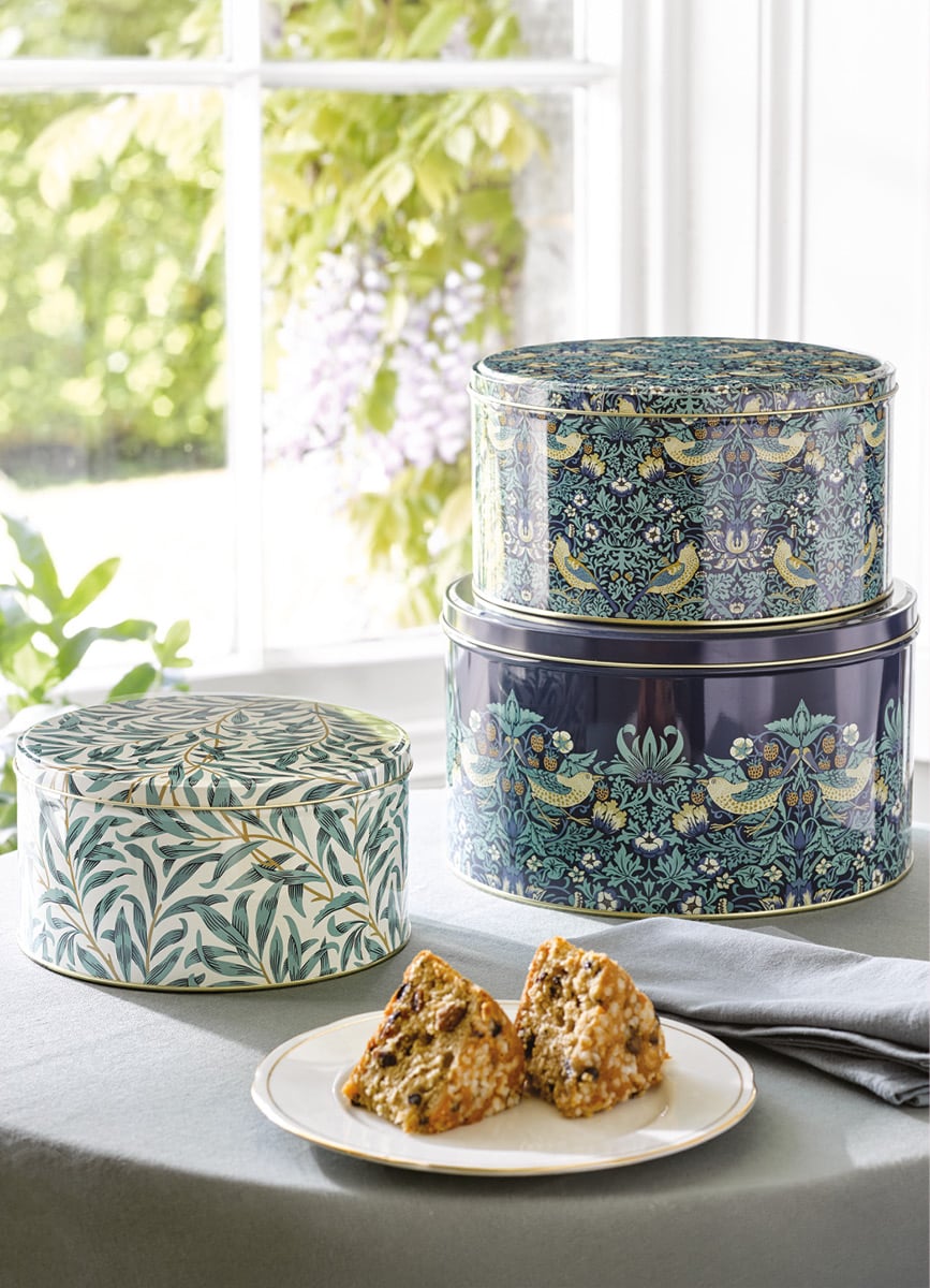 Set of 3 William Morris Nesting Cake Tins