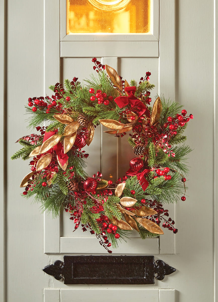Red and Gold Wreath