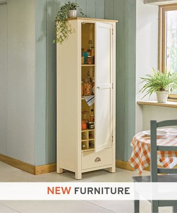 image showing cream tall storage larder