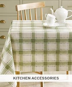 Green Check PVC Tablecloth